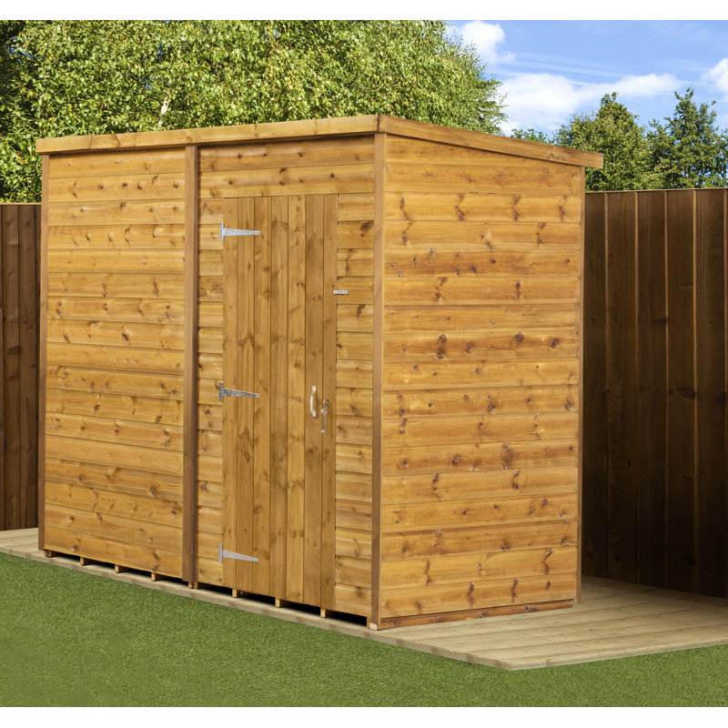 Modular Pent Garden Shed No Windows, 8ft. x 4ft.