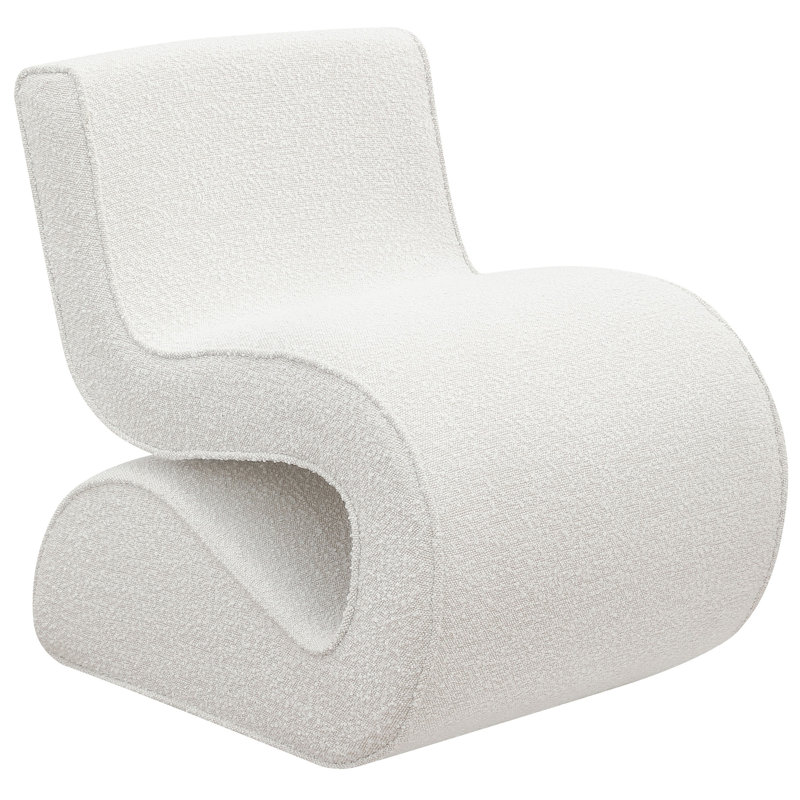 Chaise courbée Austin, Crème