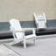 Chaise Adirondack pliante avec porte-gobelet double - Chaise Adirondack en composite avec texture bois - Blanc-880717414