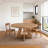 Wooden Round Dining Table Farmhouse Kitchen Dinner Table for 4-674129708