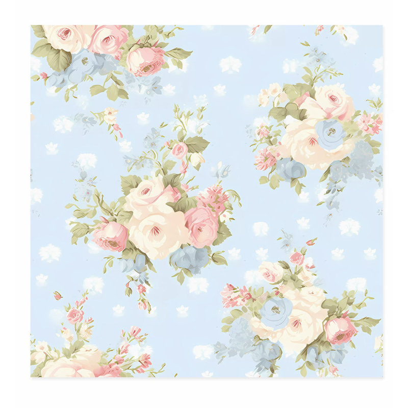 Floral Floral VII, reproduction d'art sans cadre, H 12 po x l 12 po