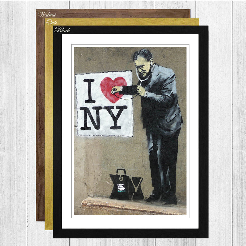 Banksy - Single Picture Frame Print, Black