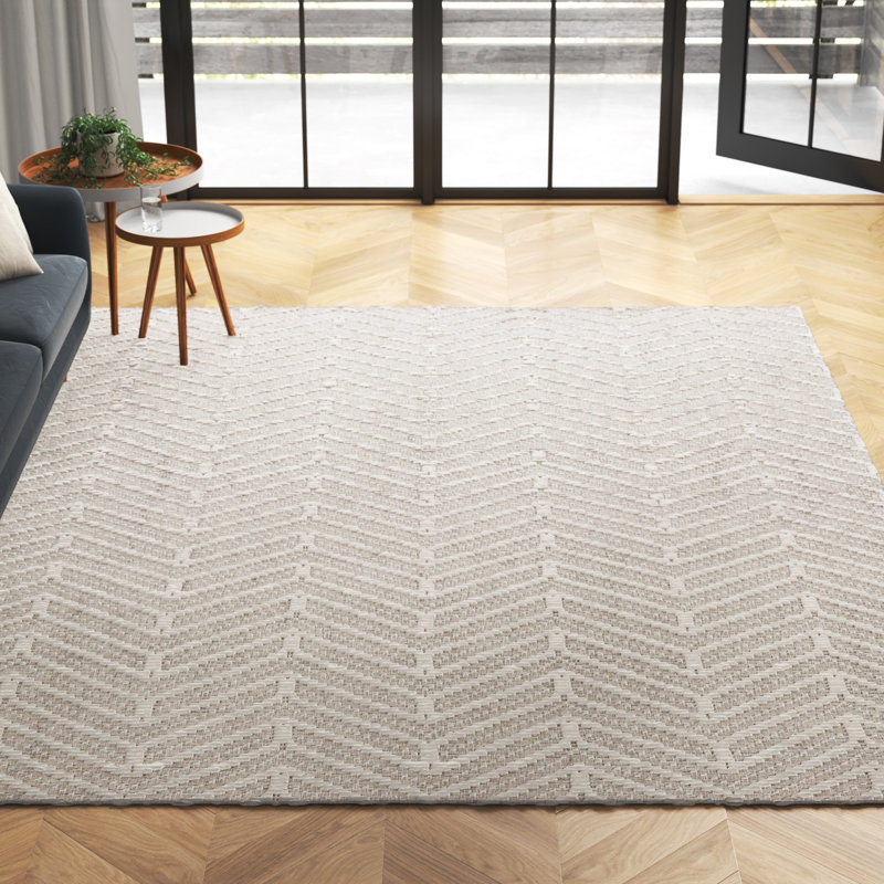 Angelete Area Rug In Ivory / Beige, Rectangle 8' x 10'