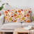 Motif de feuilles de citrouille orange