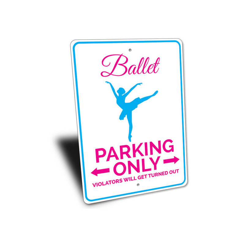Enseigne de ballet en aluminium, H 12 po x l 18 po x P 0,06 po