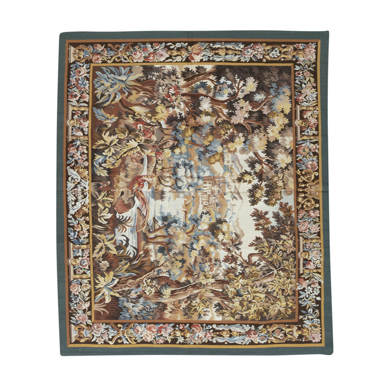 Hand-Knotted High-Quality Brown and Brown Area Rug