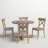 Walsh 4-Person Solid Wood Round Pedestal Dining Set