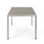 Table de salle à manger d'extérieur en aluminium avec plateau en faux bois, finition grise, gris
