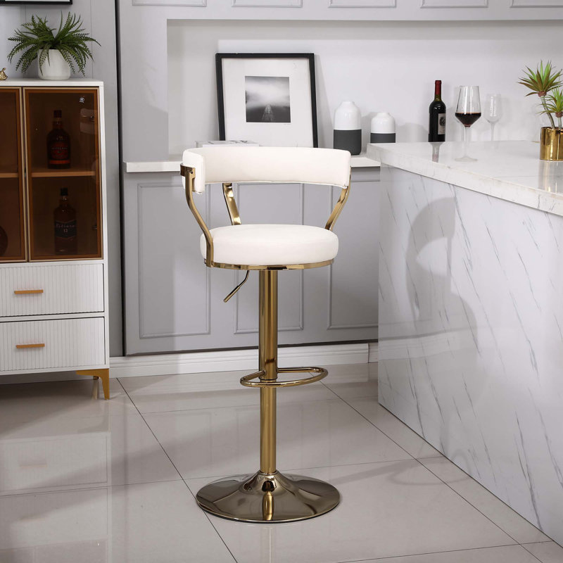 Tabouret de bar Charlecia, Beige
