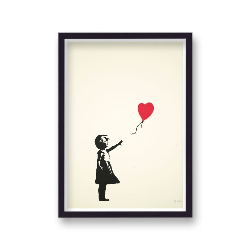 Editions Girl With Balloon by Banksy - Single Picture Frame Print