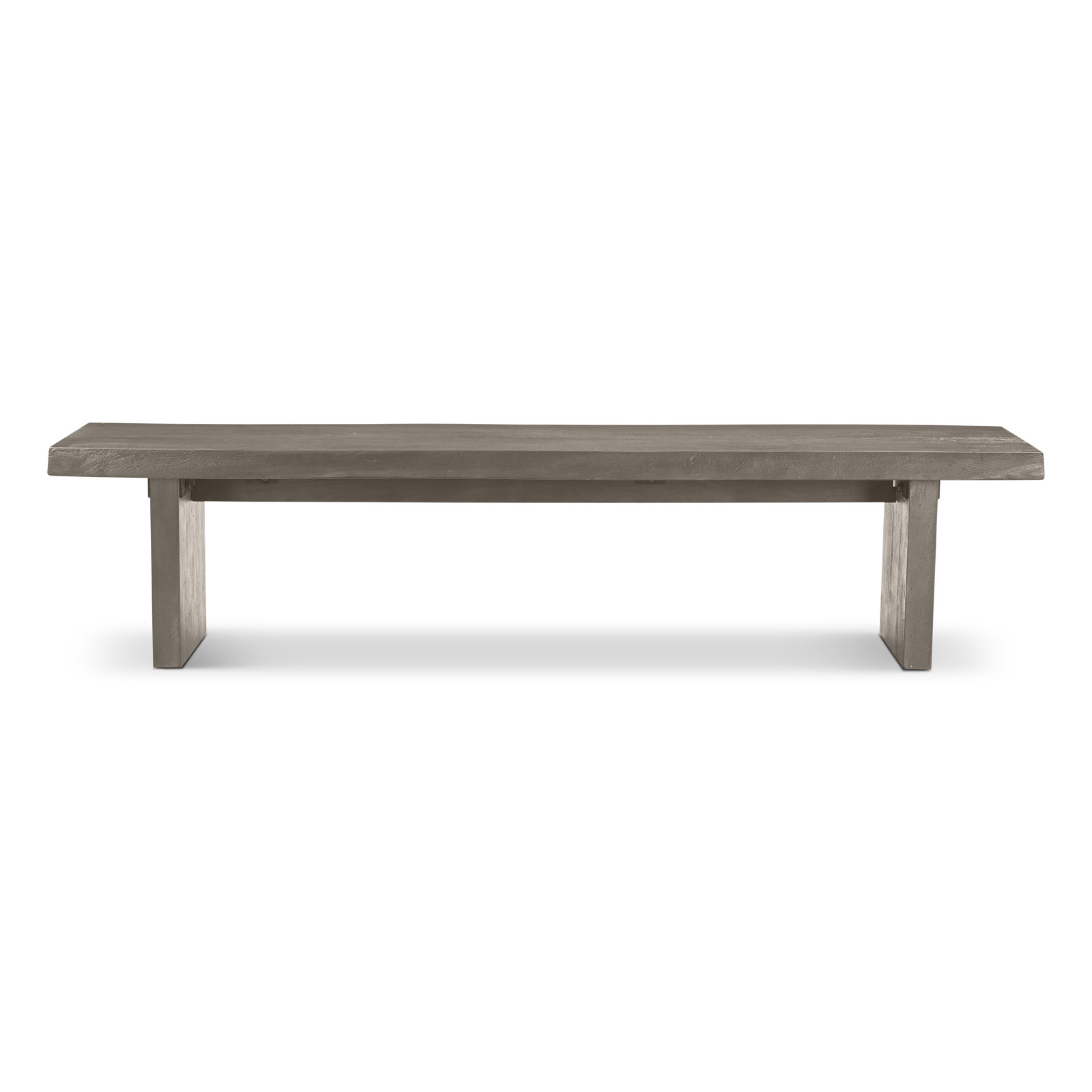 Colin Dining Bench, 18" H x 78" W x 15" D, Sandblasted Gray