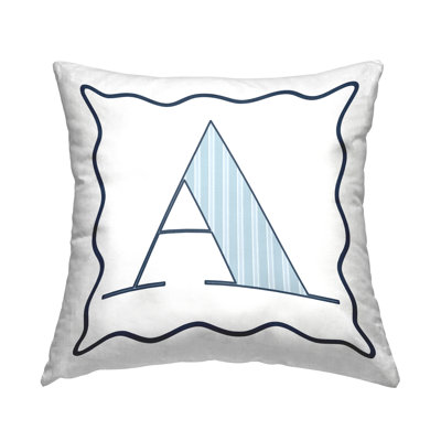 Coussin décoratif en polyester à pois bleu 18 x 18