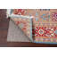 Tapis rouge / beige en laine noué à la main de conception unique 6 pi 1 po x 9 pi 2 po New Age