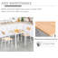 Ensemble 3 pièces de table de salle à manger carrée en bois avec 1 table et 2 chaises