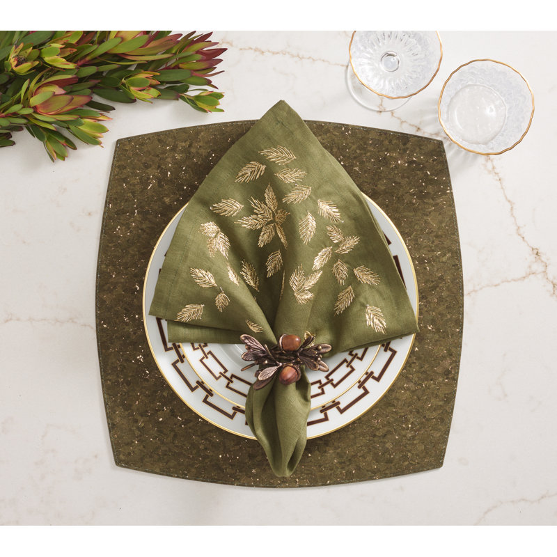 Whistler Placemat, Olive/Gold