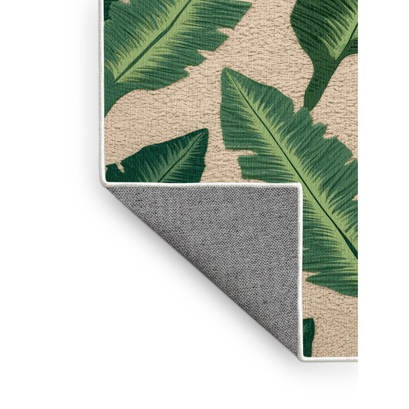  Tapis hawaïen lavable Taro Plants, Tapis de couloir 2 pi x 5 pi