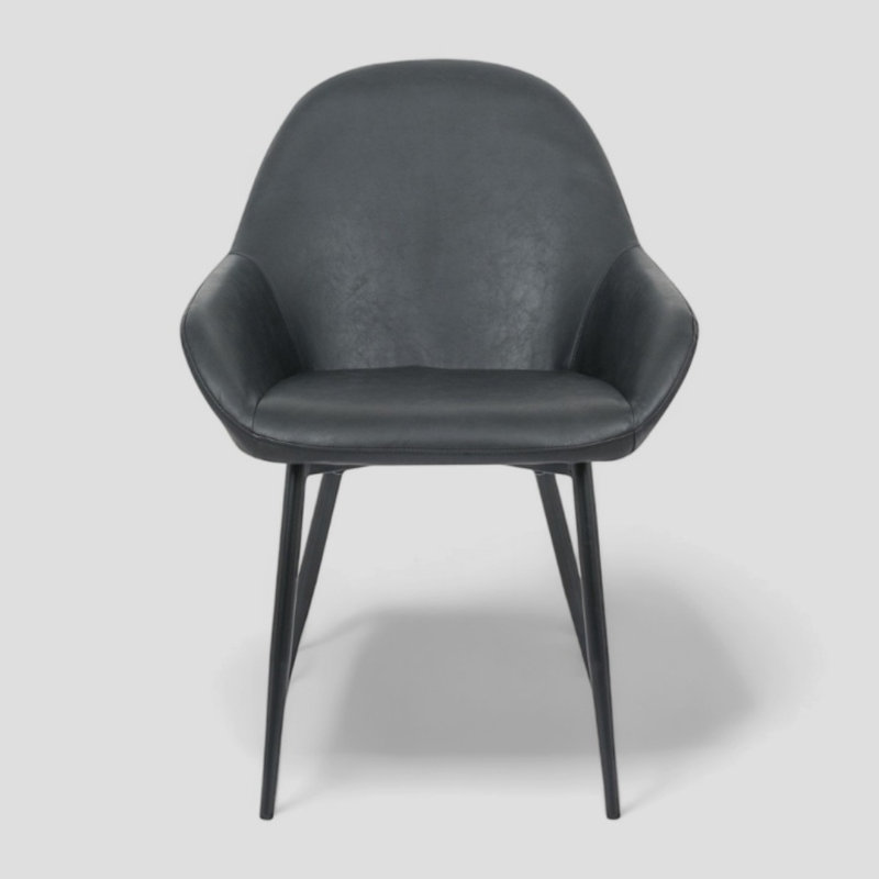 Fauteuil Janeya, Similicuir noir