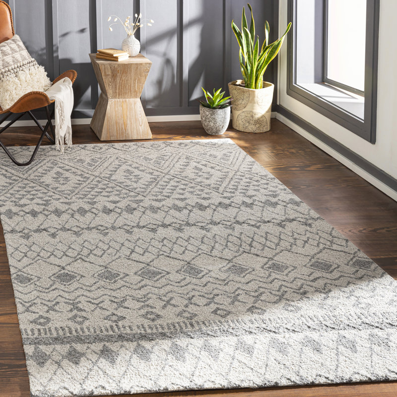 Tapis gris Kizzie, Rectangle 9 pi x 12 pi