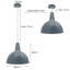 Romer 1 - Light Grey Single Pendant