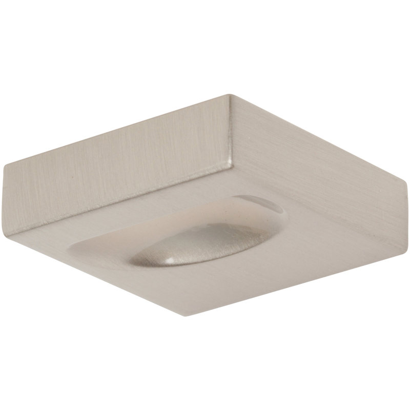Thin Square 1 1/4" Length Square Knob, Brushed Nickel