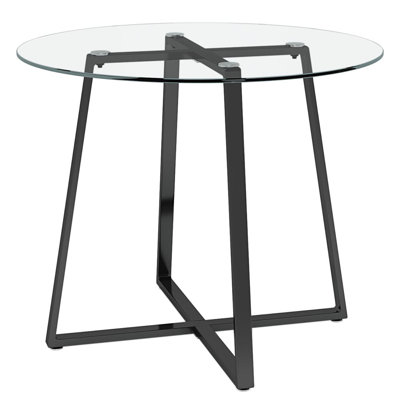 Demitre Round Dining Table with Iron Base
