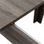Table de salle à manger extensible en bois manufacturé, sièges 14+, rectangulaire 106,5 L, finition chêne foncé, base à 4 pieds
