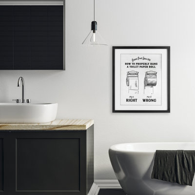 «Right & Wrong», impression sous verre encadrée