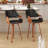Modern Upholstered Counter Stools, 26 Inch Swivel Bar Stools With Hollow Back And Wooden Legs For Kitchen Island,Kitchen Bar Height Stools-295180636-295180609