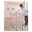 Échauffement pliable portatif, cadre en alliage d'aluminium pliable de 2,45 m x 1,25 m, capacité de 2 722 kg, aucun assemblage requis, sac de rangement et pinces inclus (plateau de table non inclus)