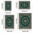 8x10 ft Butterfly Rug for Living Room, Low Pile Throw Rugs with Rubber Backing Washable Non Slip Modern Large Area Rug for Bedroom Dining Room, Dark Green-118085076-121886478