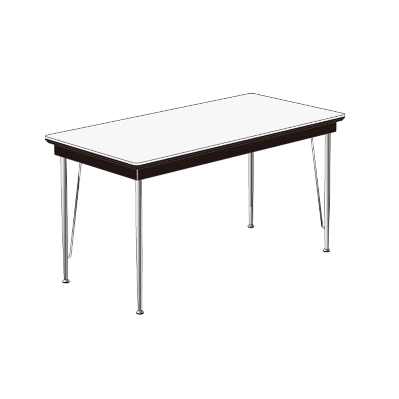 Table de salle à manger Nordic Vintage, H 29,52 po x L 55,11 po x l 31,49 po, Noir