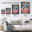 Abstract Flower Swan Artwork Enchanted Lake Wall Art Print