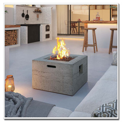 Foyer d'extérieur au propane carré 24,02 "MGO avec 40 000 BTU