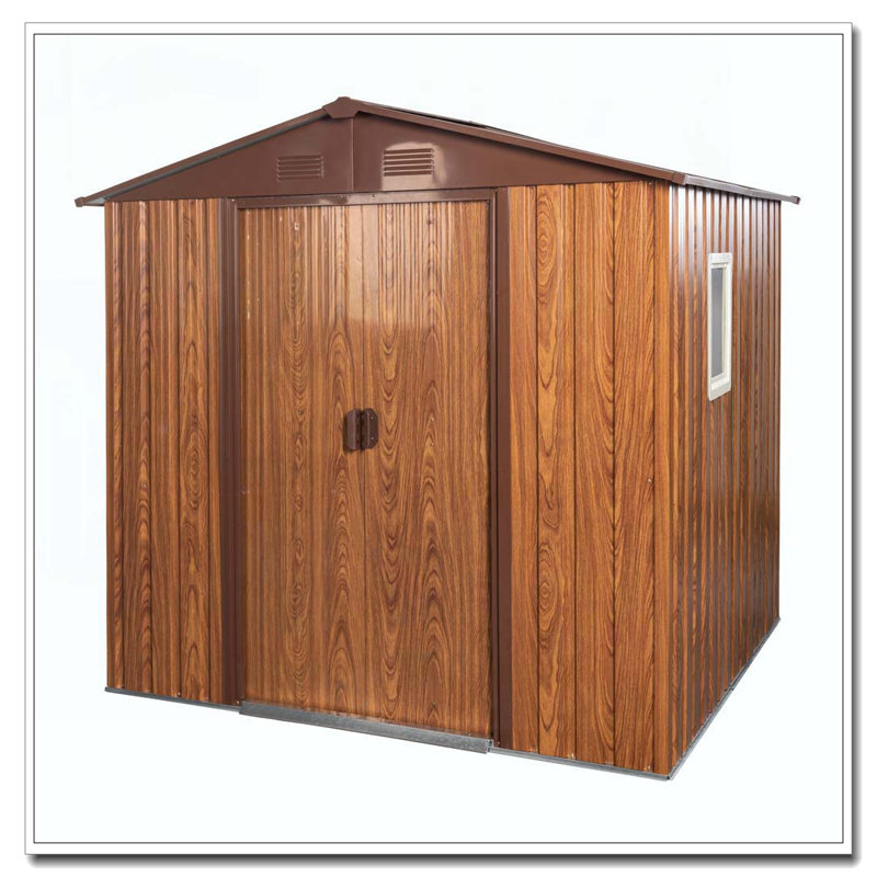 6ft x 6ft Outdoor Metal Storage Shed with Metal Foundation ,With window