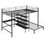 Full Over Twin Metal Bunk Bed With Built-in Desk Metal Bed Frame With Shelves and Ladder-87774493
