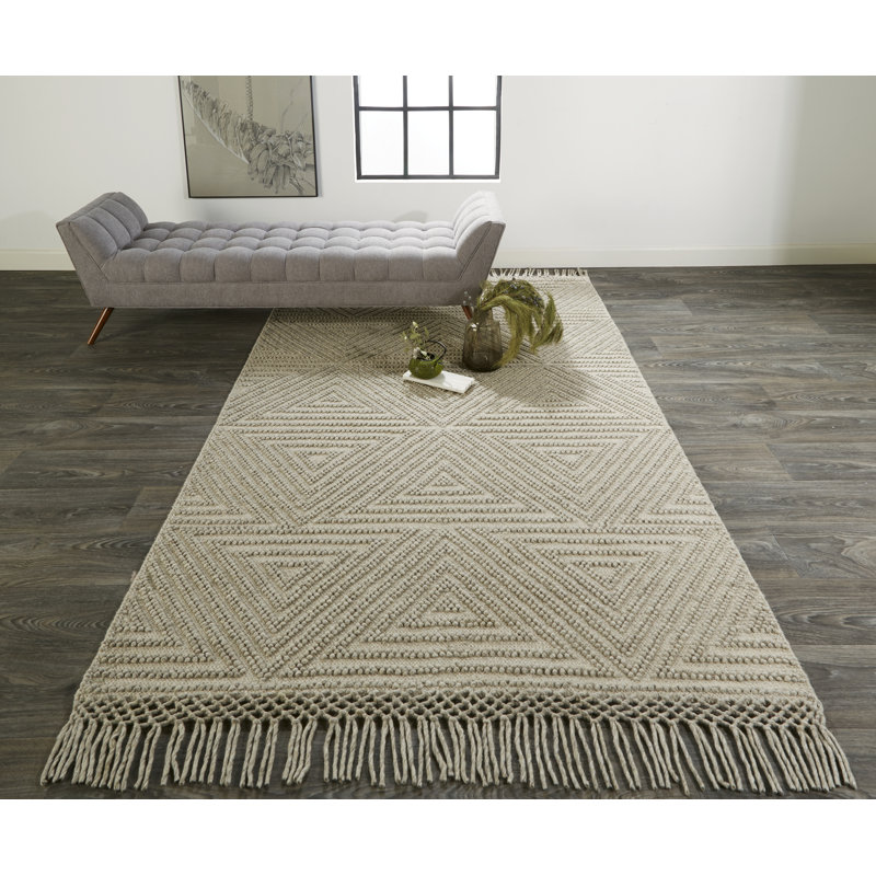Jurica Wool Indoor Rug, Rectangle 5' x 7'6"