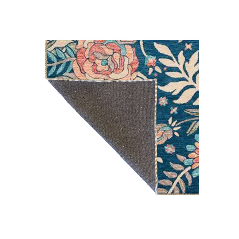 Tapis lavable bleu lierre, Sous-tapis rectangulaire 4 pi 7 po x 6 pi 7 po inc