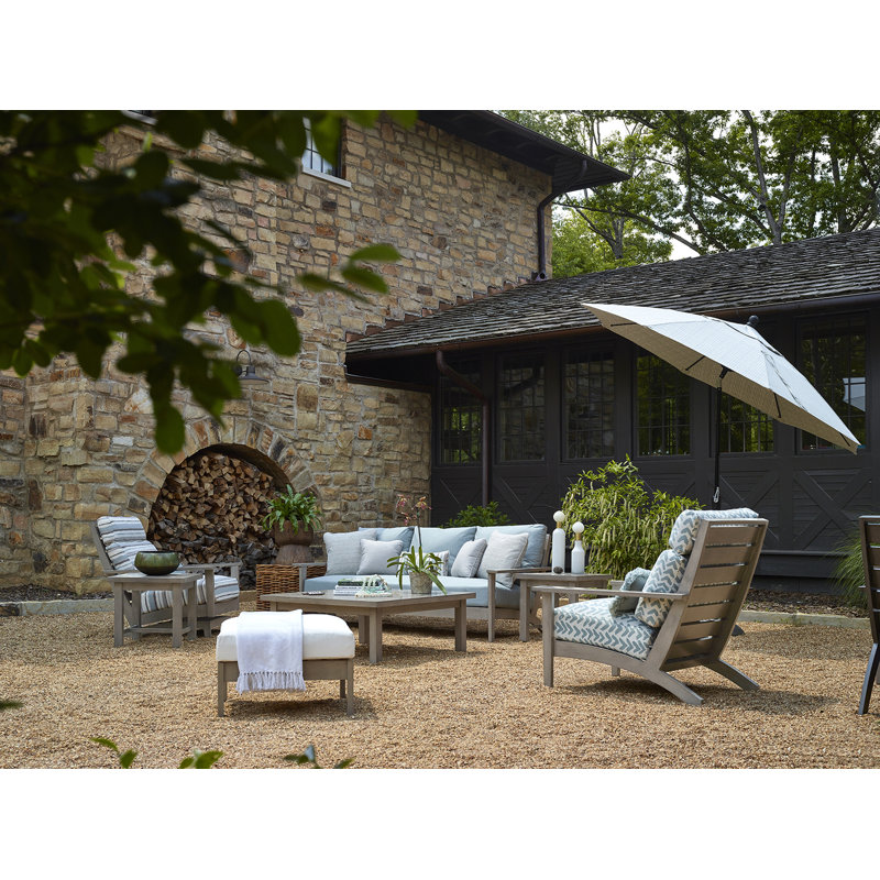 Chaise longue d'extérieur Kennebunkport, Huître, Intermix écorce, Welt + bourre standard