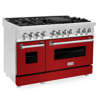 ZLINE 48 in. 6.0 cu. ft. Legacy Dual Fuel Range with 7 Burner Gas Cooktop and 2 Electric Ovens