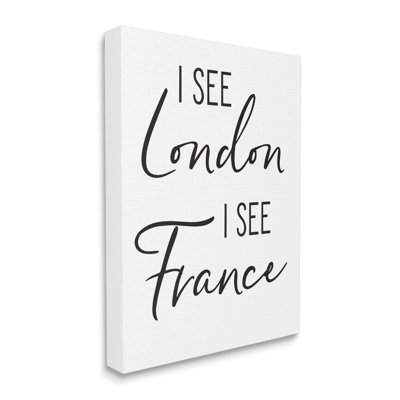 «I See London and France Saying Bathroom Humor» par Lettered and Lined - Art textuel