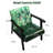 Floral Print Features Tufted Artificial Leather Mid-century Modern Accent Armchair-926112797