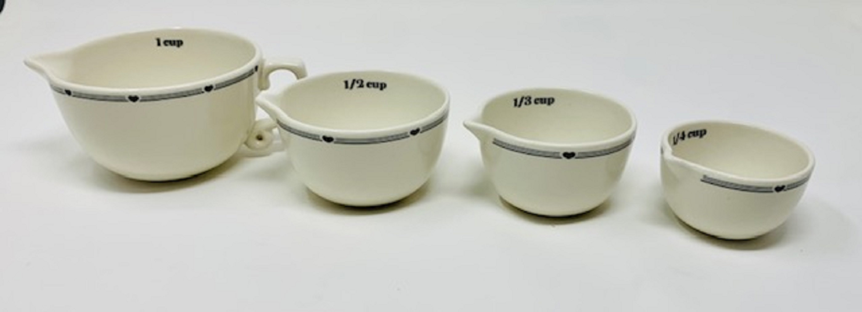 Gingham Pattern Ceramic Measuring Spoon Set