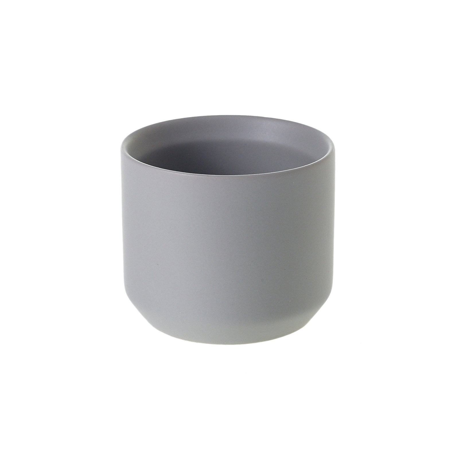 Parsons Handmade Ceramic Pot Planter, Gray, 6.75" H x 7" W x 7" D