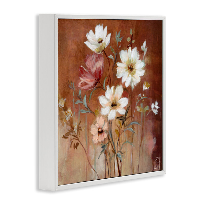 Collection de fleurs Mocha, estampe numérique, design par Sara Culpepper, H 17 po x l 17 po