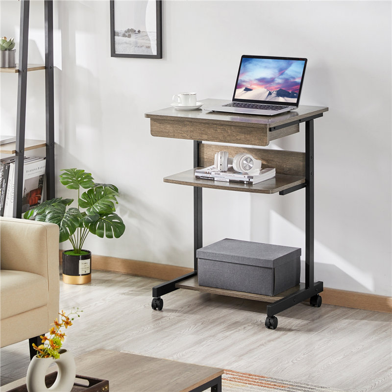 Bureau Bella-Louise, Taupe / noir