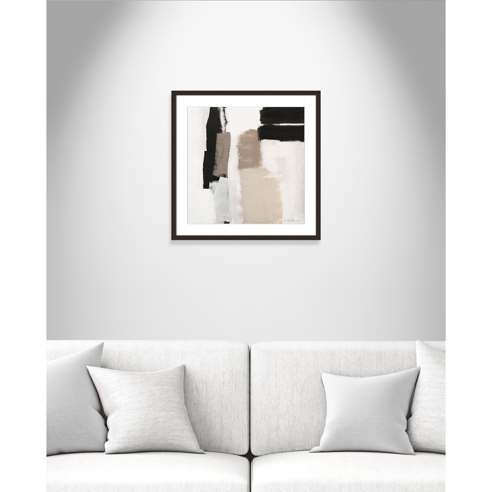 Earth Scapes II-A Print by Casa Fine Arts, 23.5" H x 23.5" W x 0.75" D, Walnut Box Framed