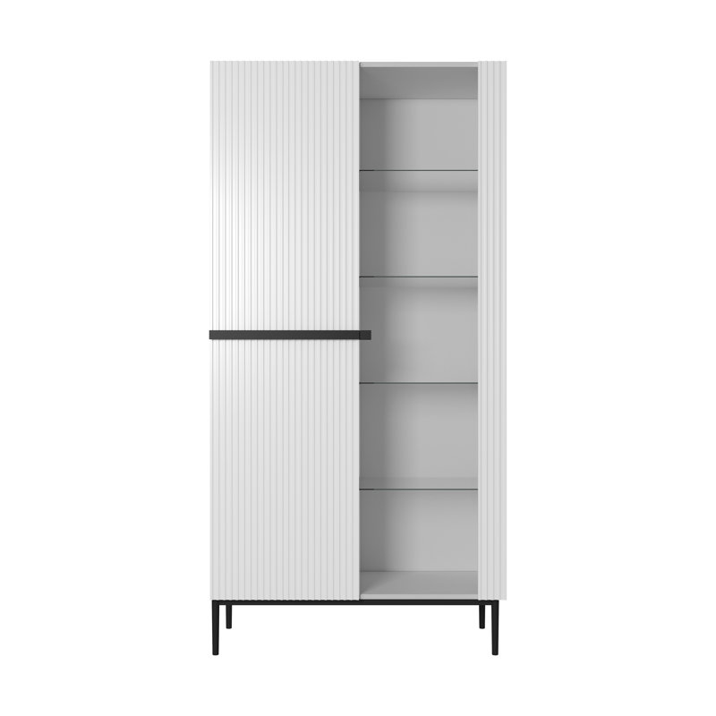 Alynia Display Cabinet, White/Black