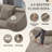 Boneless 105 '' W No Assembly Required Upholstery Corduroy Modular Sectional Couch Sofa with L-Shape Chaise 2 Piece and 5 Pillows Back, Free Combination, Modern Modular Sofa with Deep Seat-1381101136-1381101137