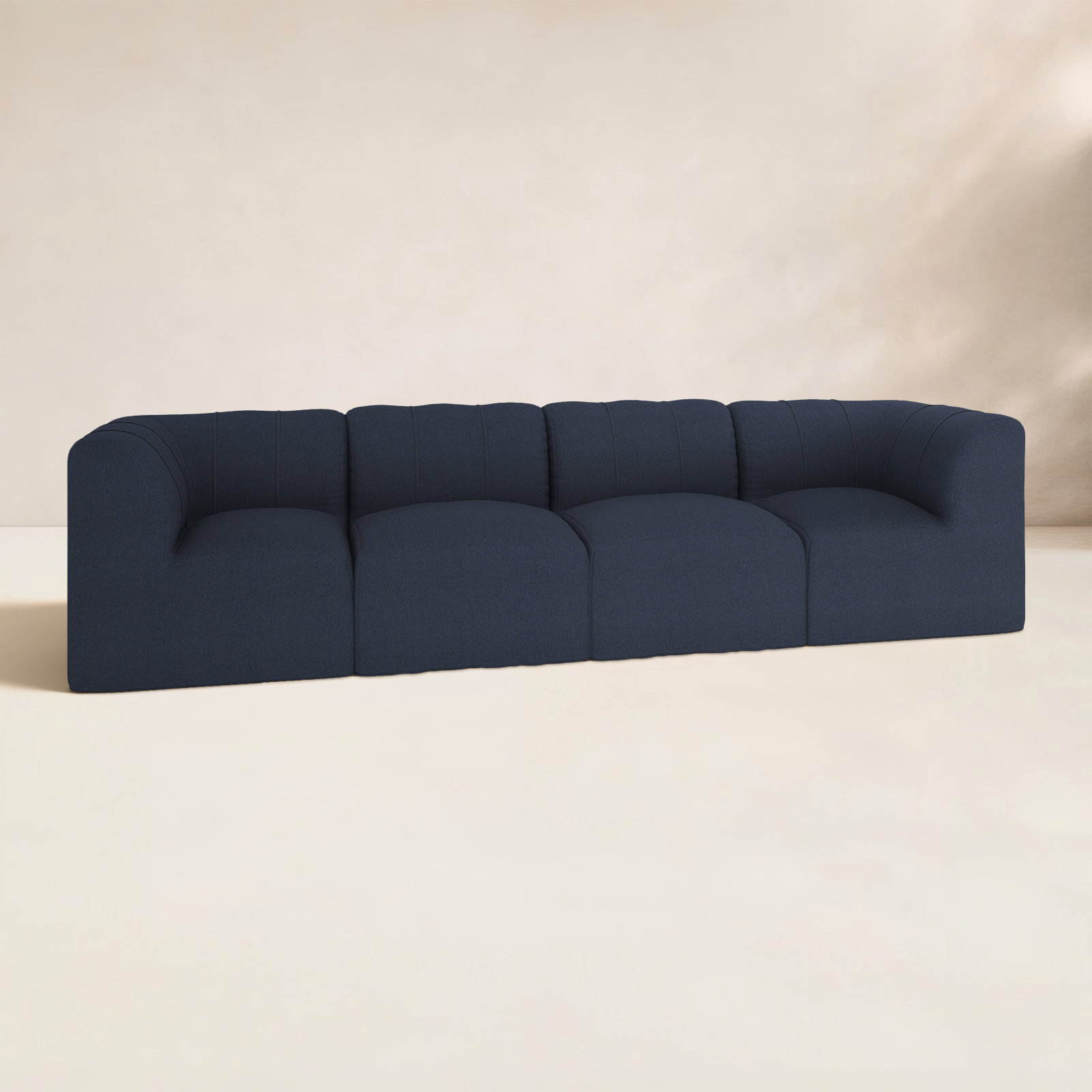 Praia 124" Sunbrella® Modular Outdoor Sofa, Canvas Navy Sunbrella® Canvas