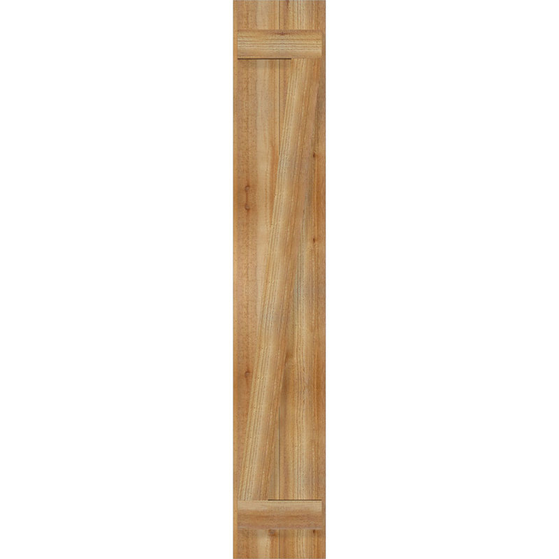 TimberCraft 5 3/8 "planches jointes avec n-lattes avec barre en Z, cèdre rouge de l'Ouest (par paire), 10 3/4 po, 65 po